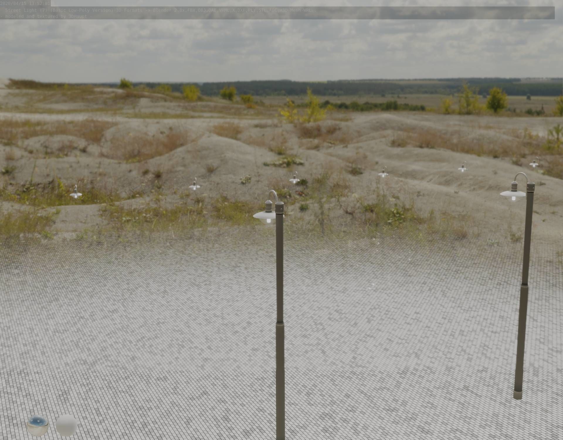 Street Light -7- Basic Version -1 Lamp- Low-poly 3D model_80