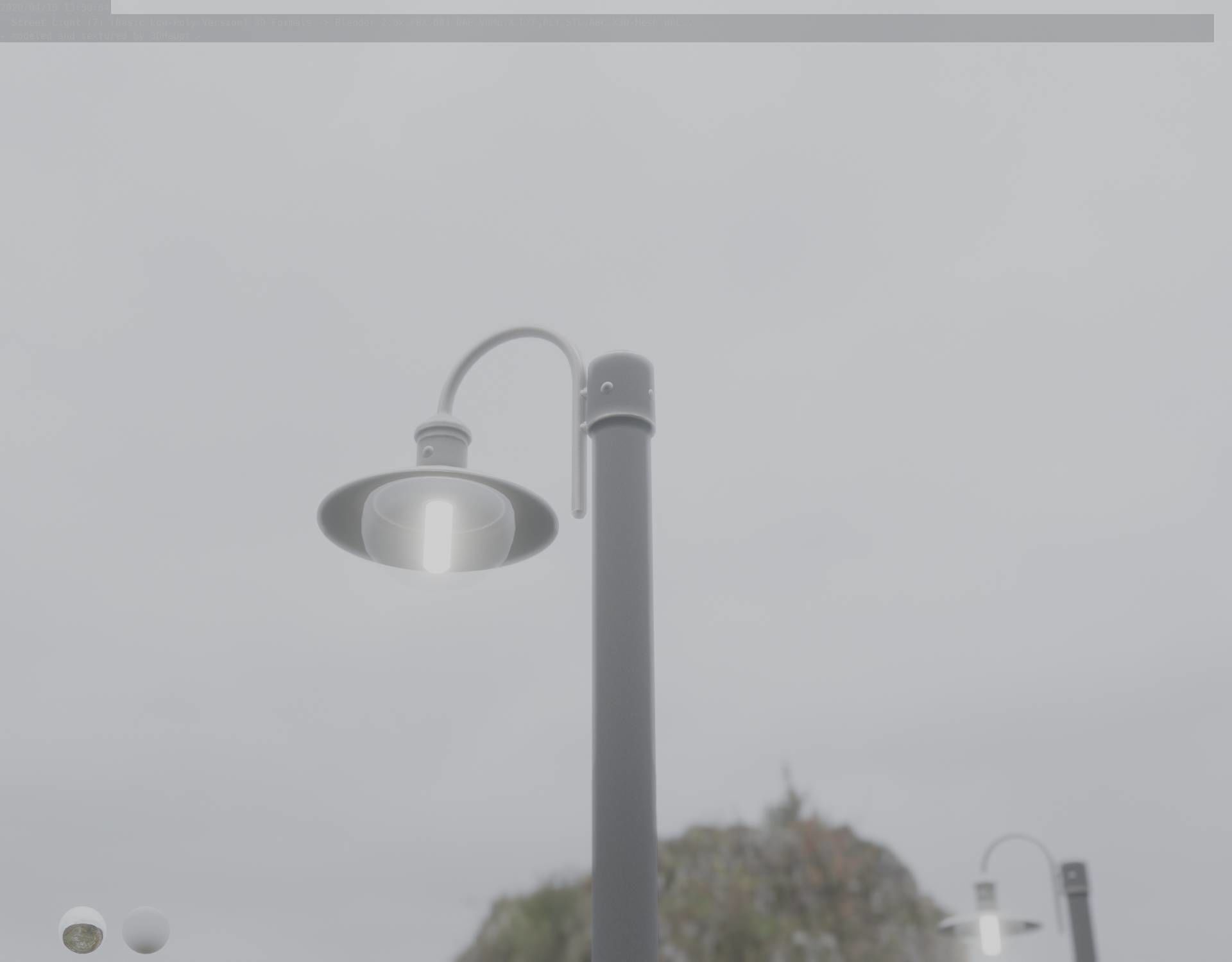 Street Light -7- Basic Version -1 Lamp- Low-poly 3D model_16