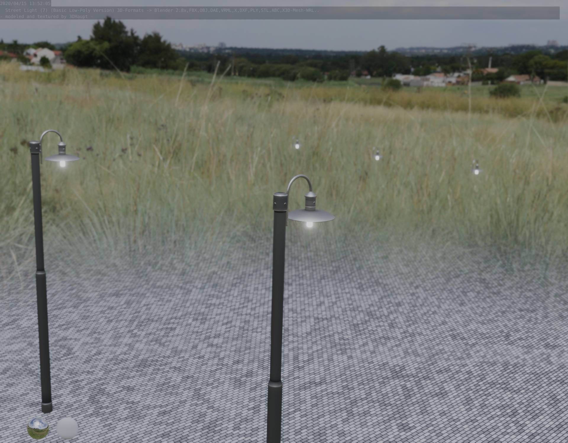 Street Light -7- Basic Version -1 Lamp- Low-poly 3D model_91