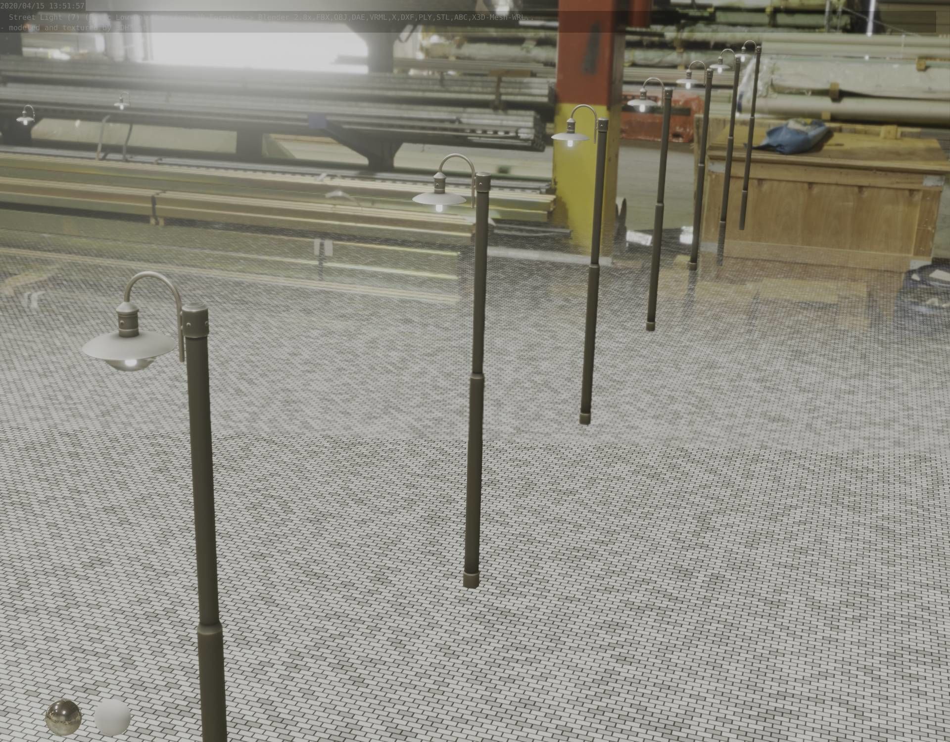 Street Light -7- Basic Version -1 Lamp- Low-poly 3D model_73