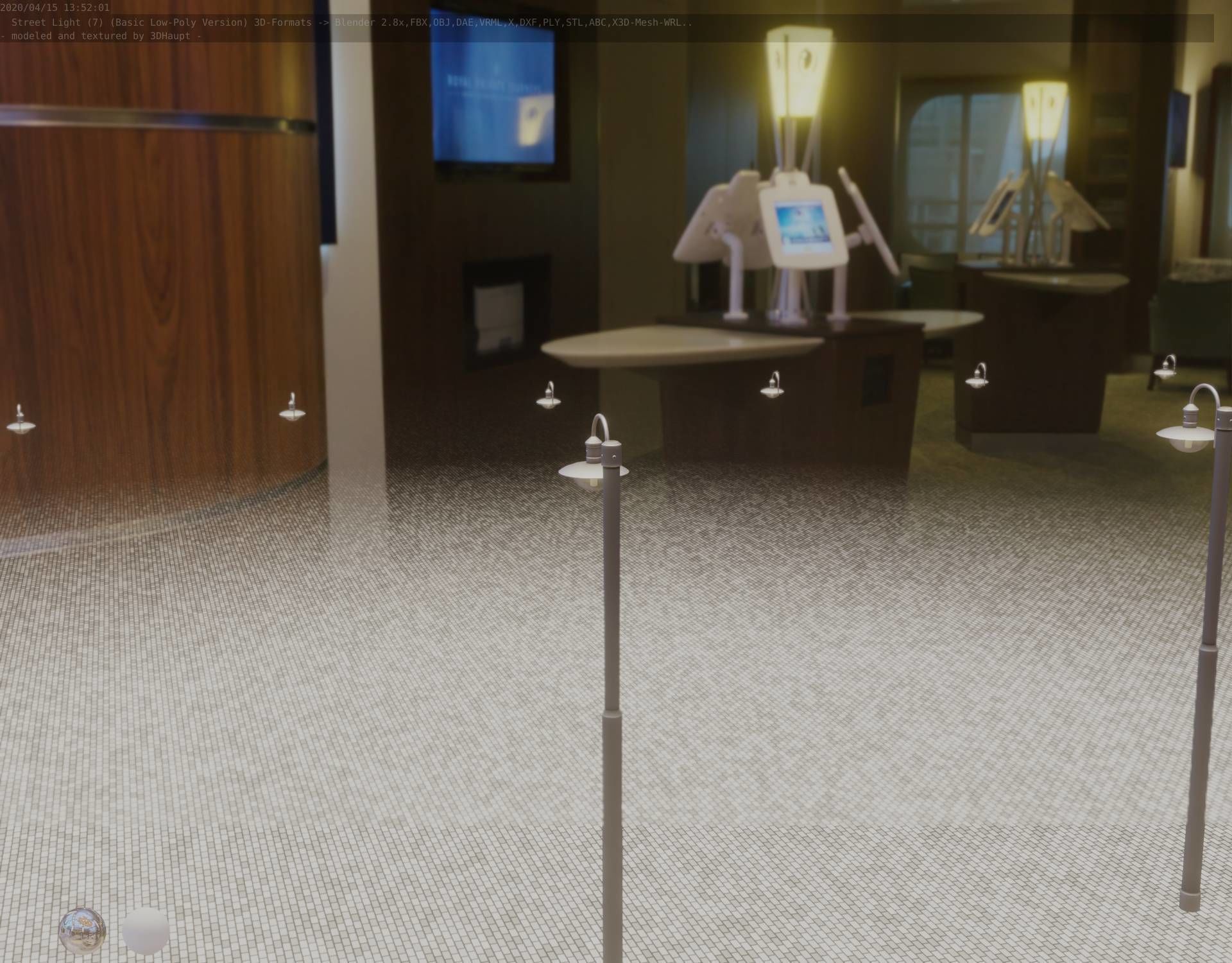 Street Light -7- Basic Version -1 Lamp- Low-poly 3D model_81