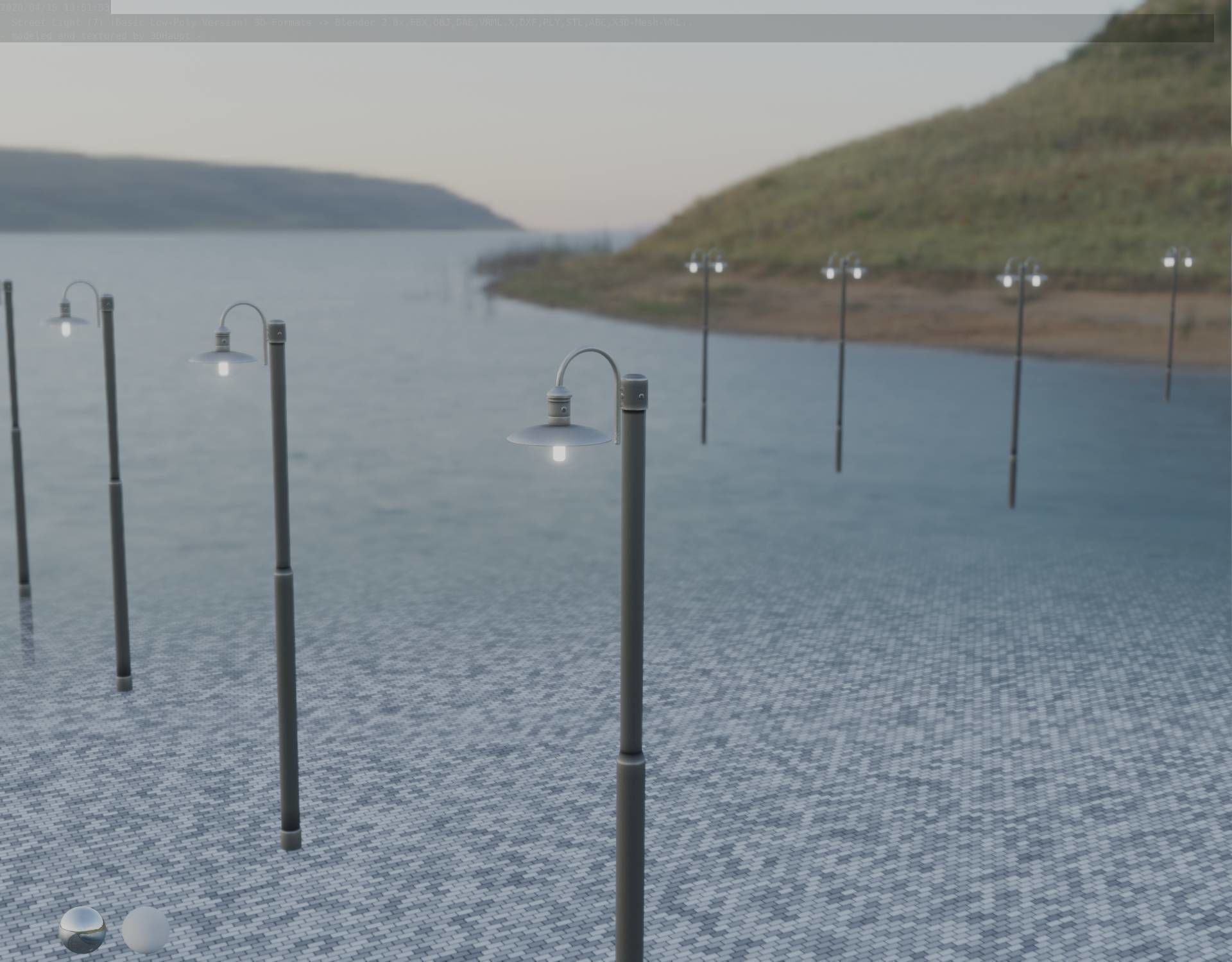 Street Light -7- Basic Version -1 Lamp- Low-poly 3D model_65