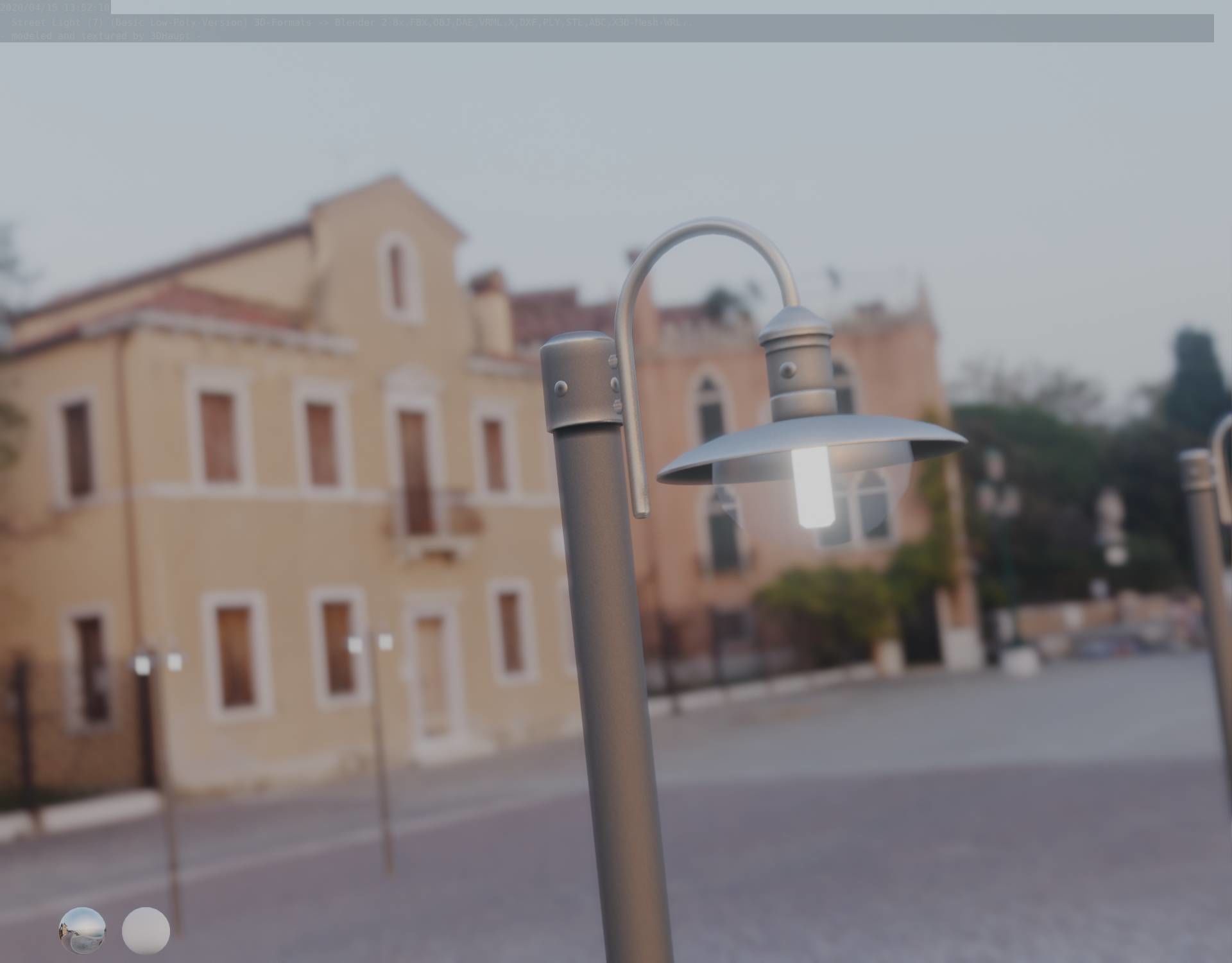 Street Light -7- Basic Version -1 Lamp- Low-poly 3D model_98