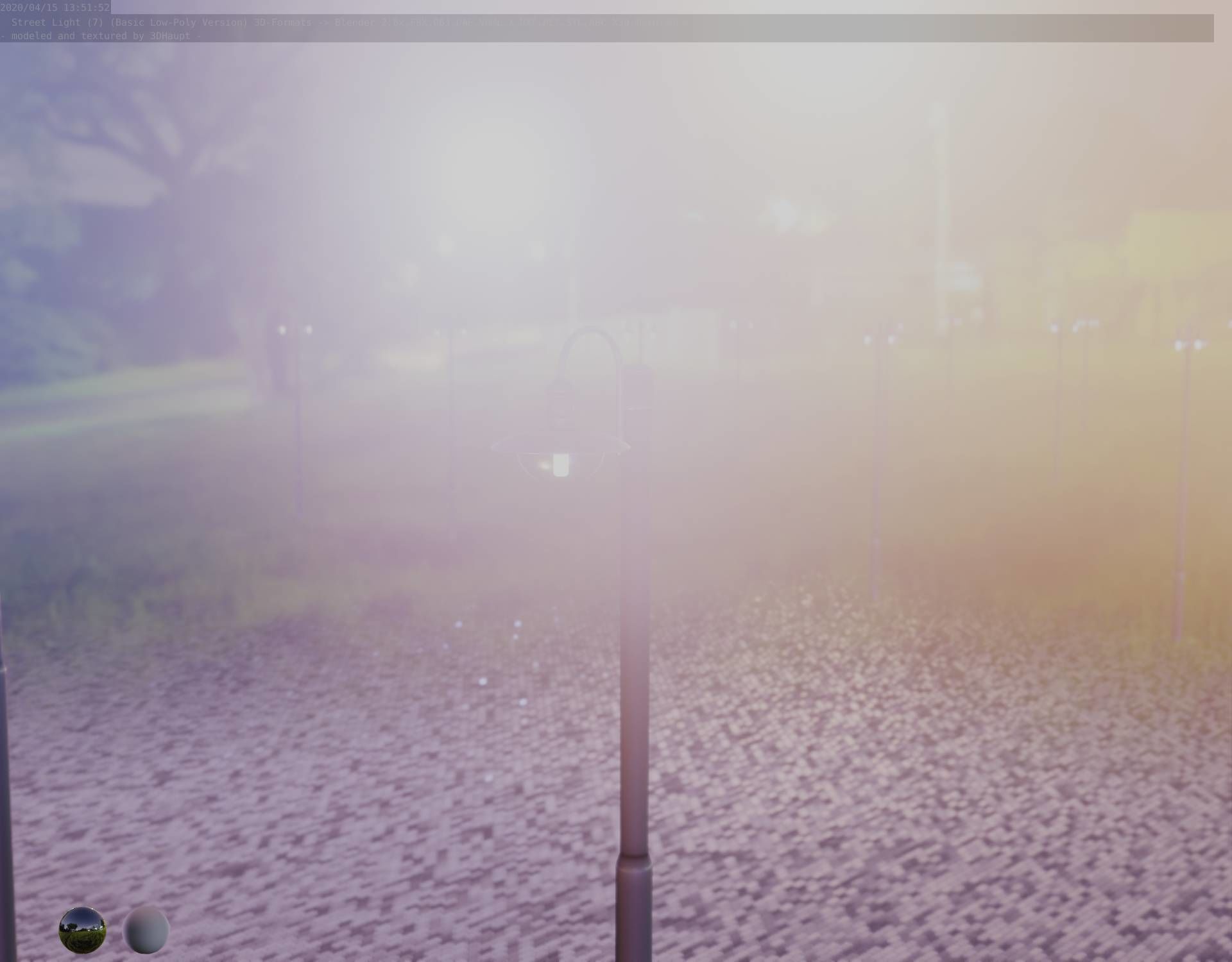 Street Light -7- Basic Version -1 Lamp- Low-poly 3D model_62