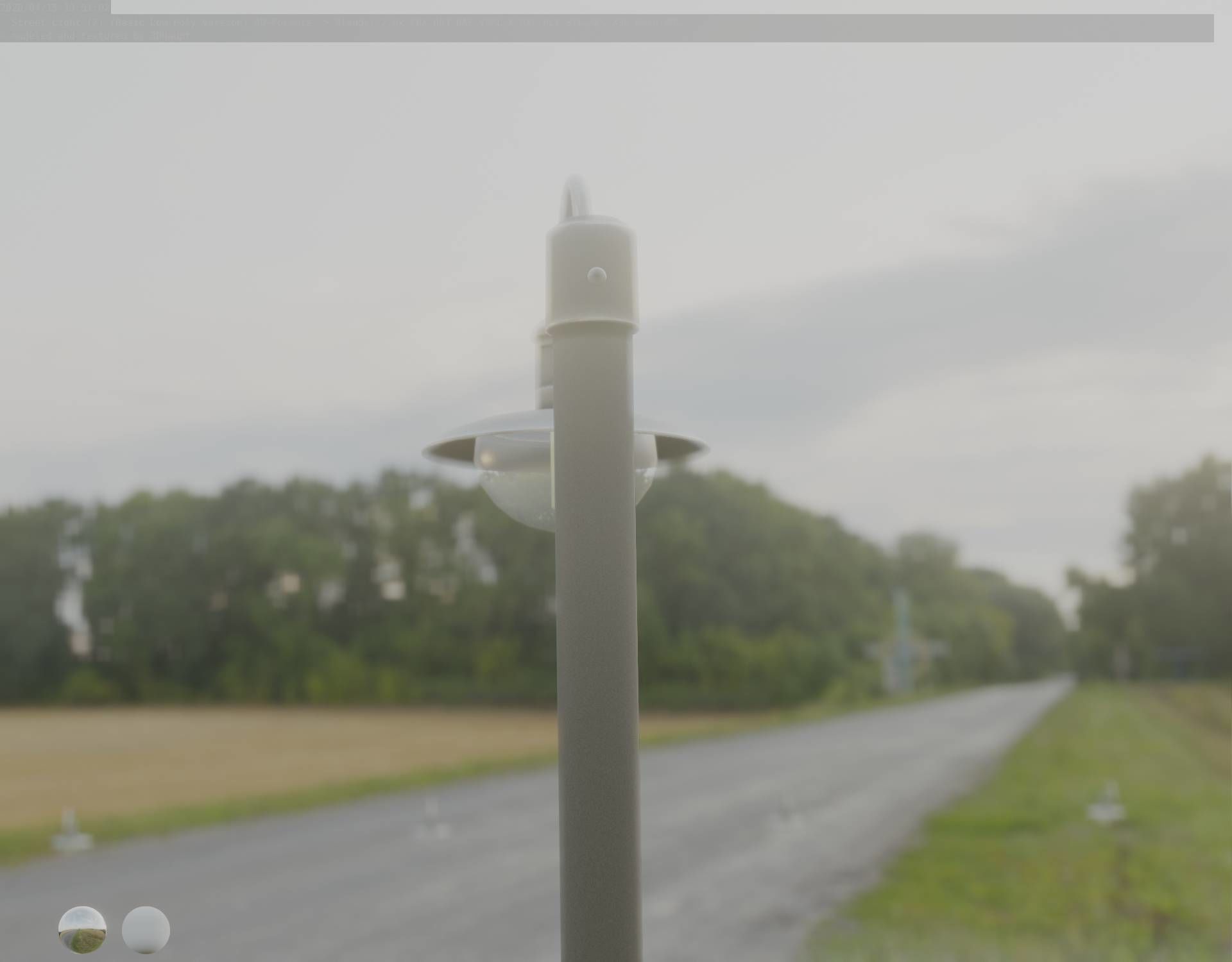 Street Light -7- Basic Version -1 Lamp- Low-poly 3D model_26