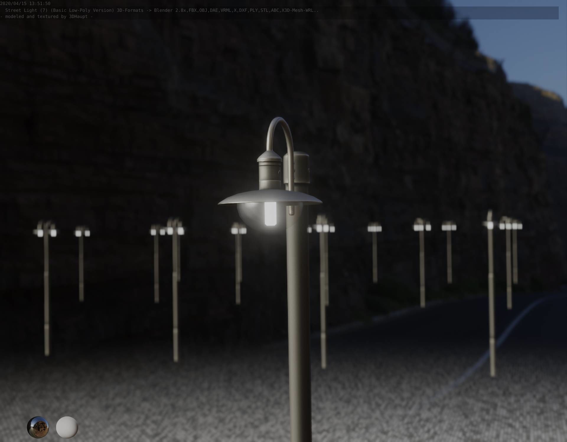 Street Light -7- Basic Version -1 Lamp- Low-poly 3D model_58