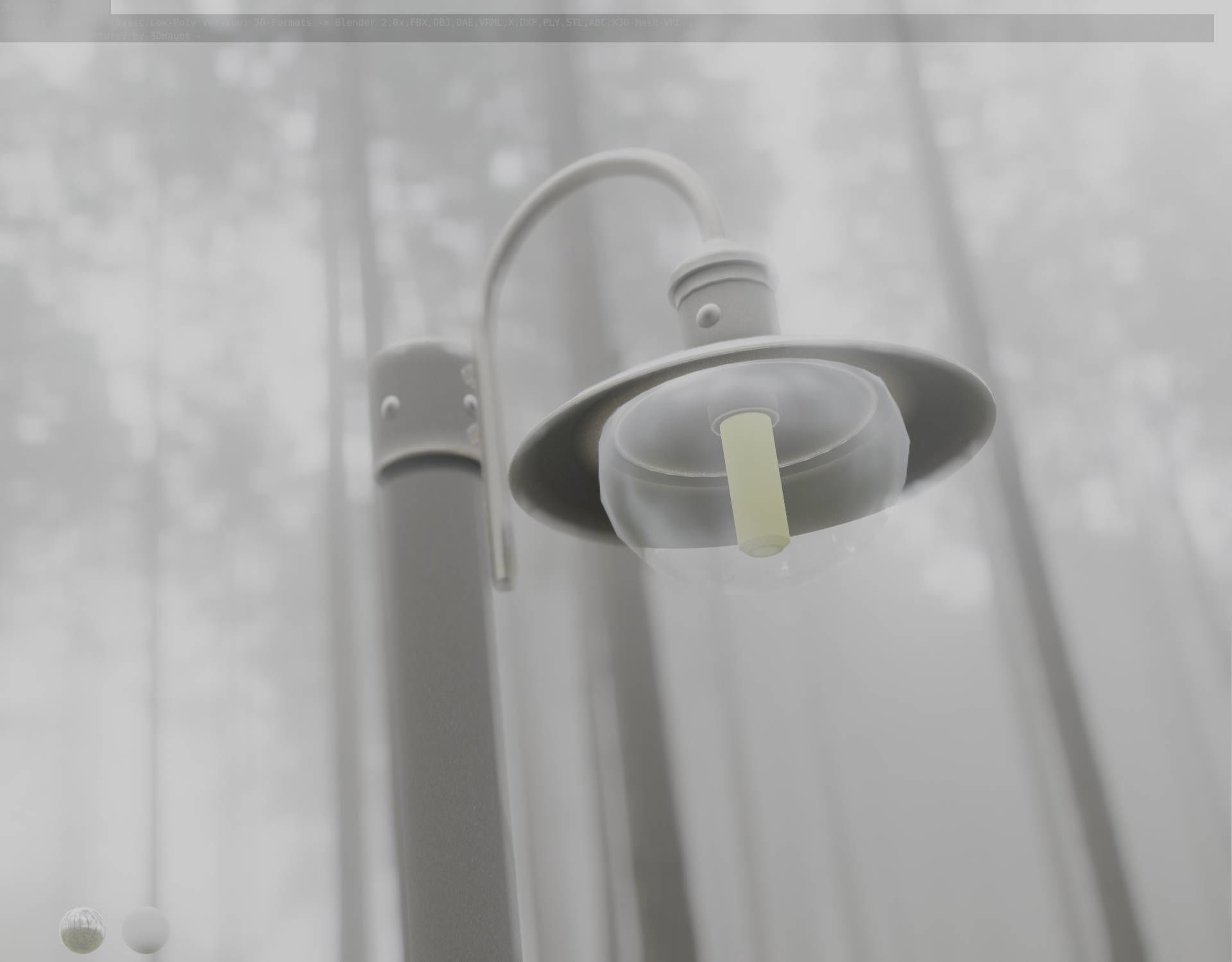 Street Light -7- Basic Version -1 Lamp- Low-poly 3D model_48