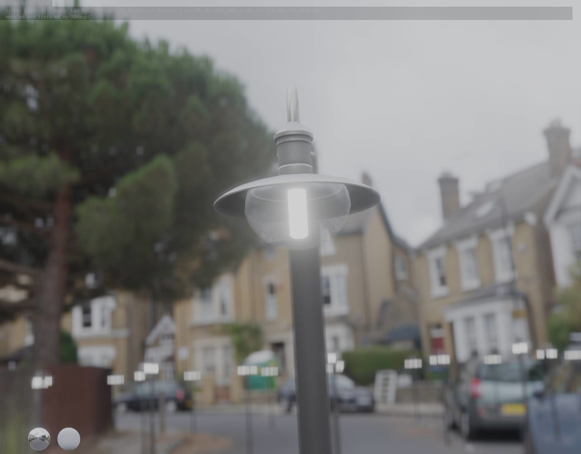 Street Light -7- Basic Version -1 Lamp- Low-poly 3D model_55