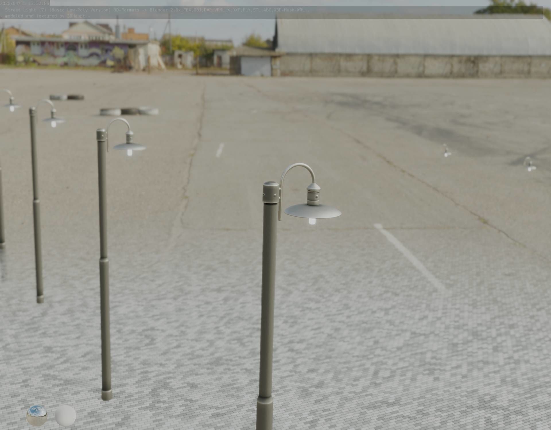 Street Light -7- Basic Version -1 Lamp- Low-poly 3D model_82