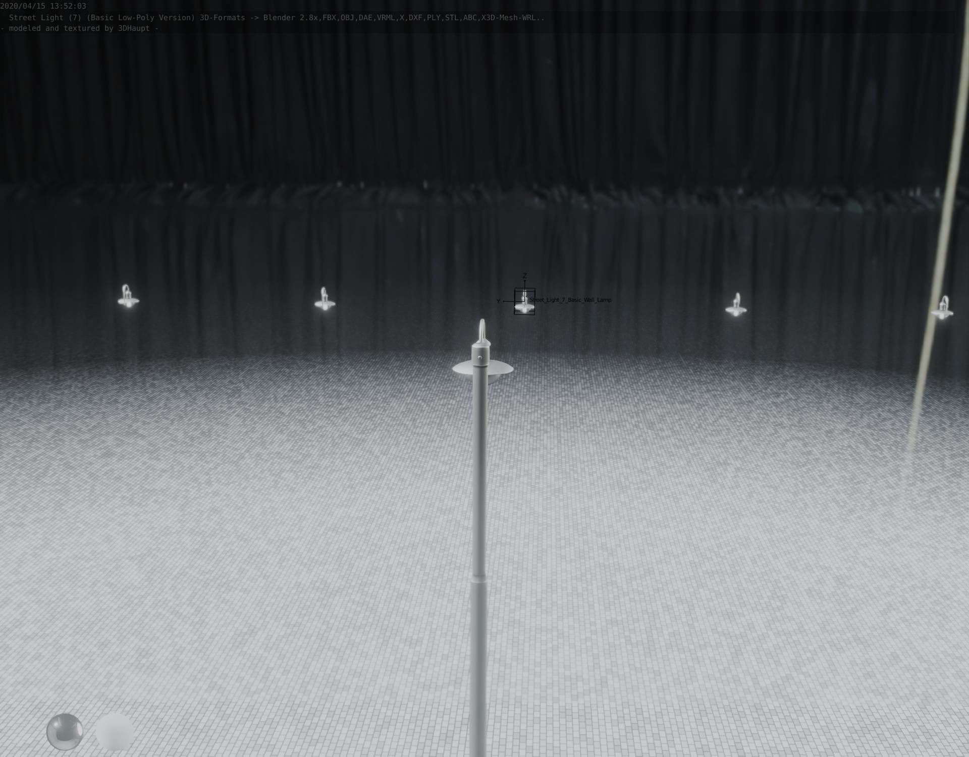 Street Light -7- Basic Version -1 Lamp- Low-poly 3D model_85