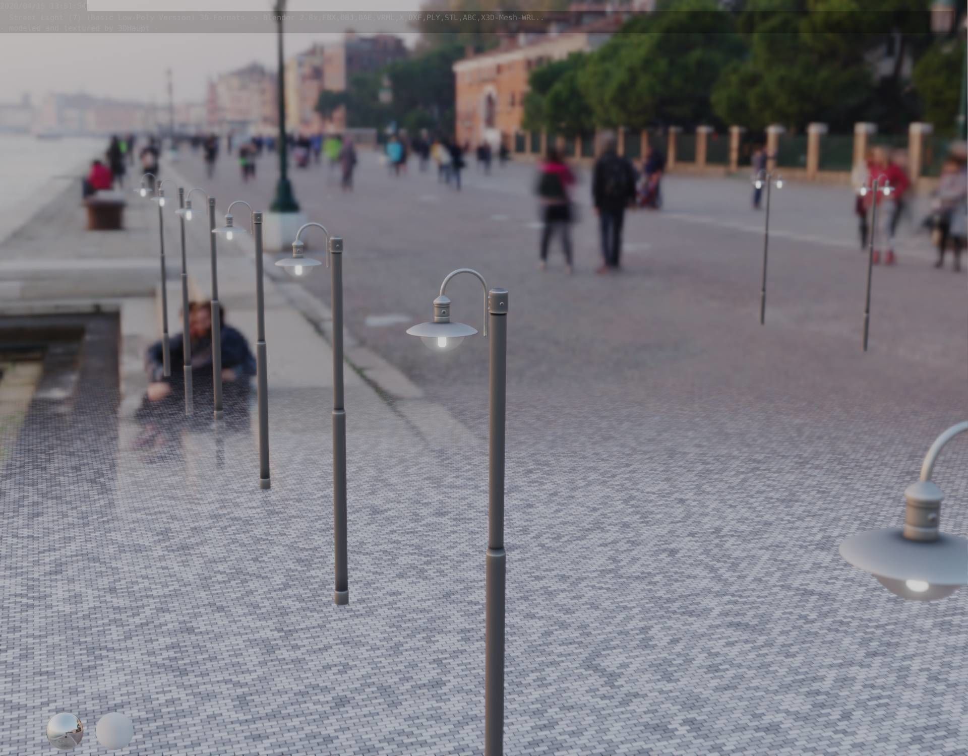 Street Light -7- Basic Version -1 Lamp- Low-poly 3D model_67