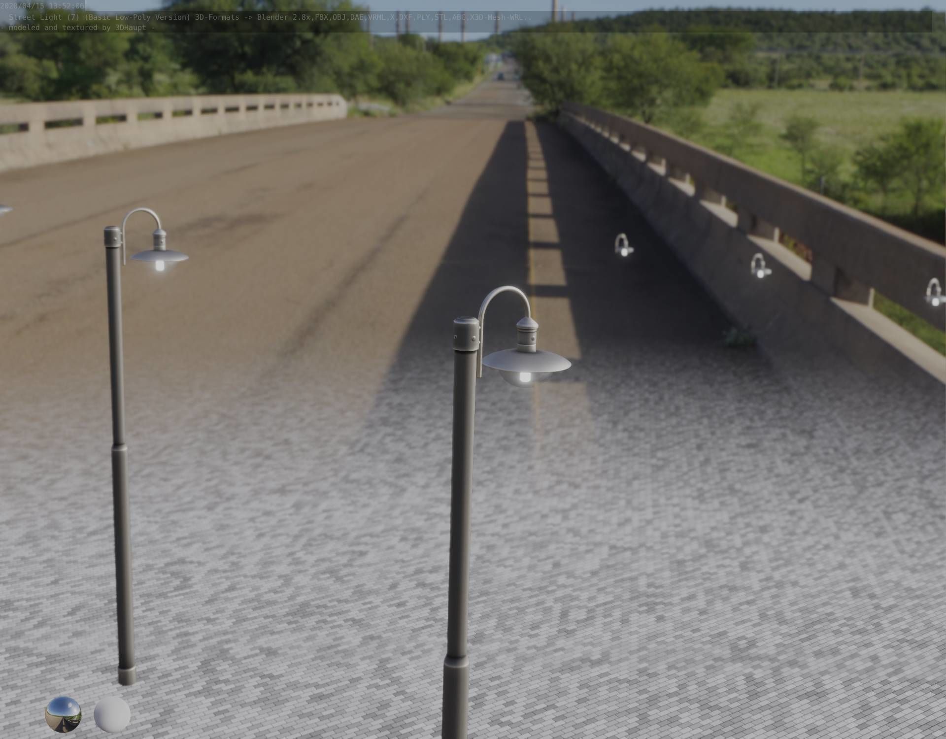 Street Light -7- Basic Version -1 Lamp- Low-poly 3D model_92