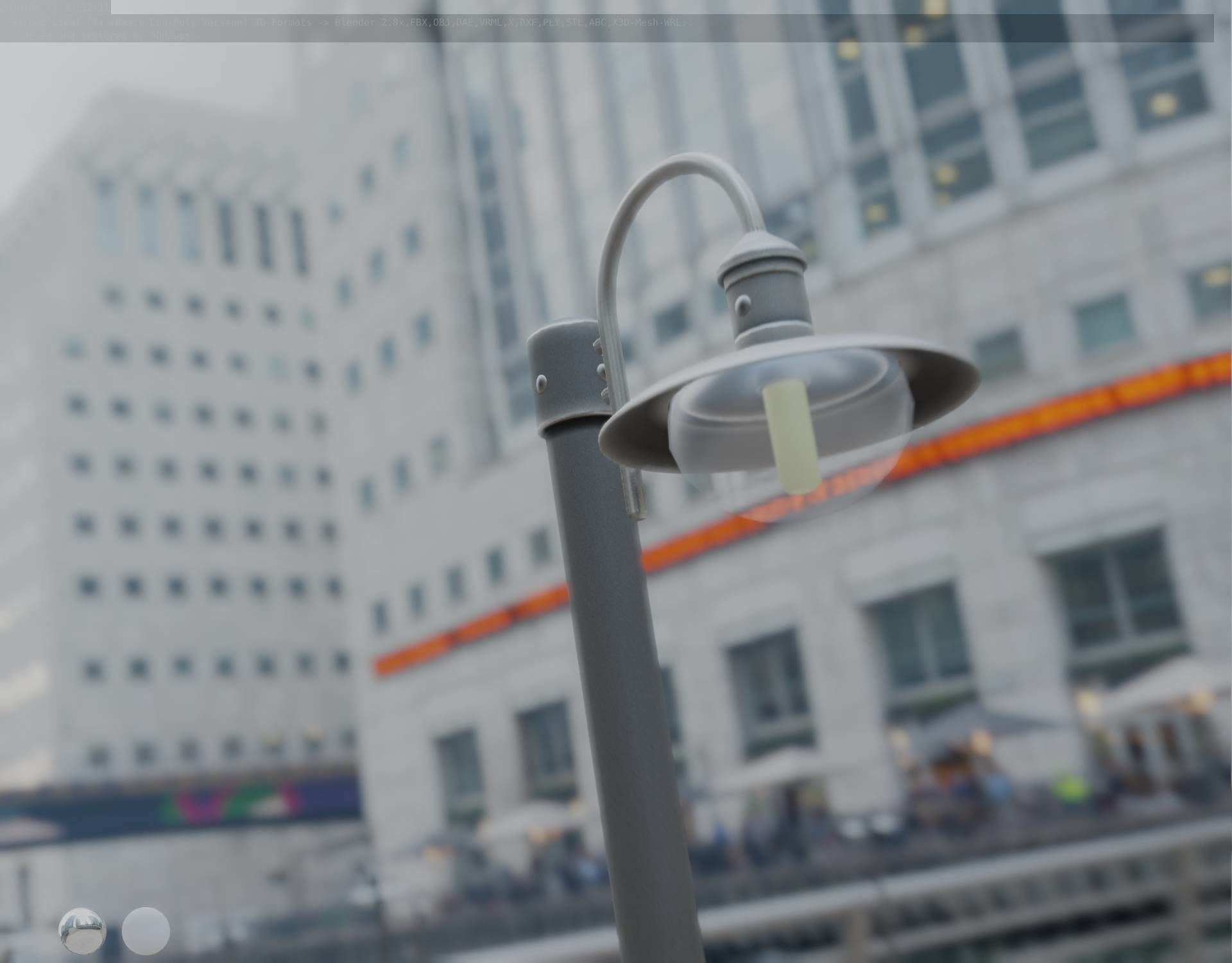 Street Light -7- Basic Version -1 Lamp- Low-poly 3D model_99