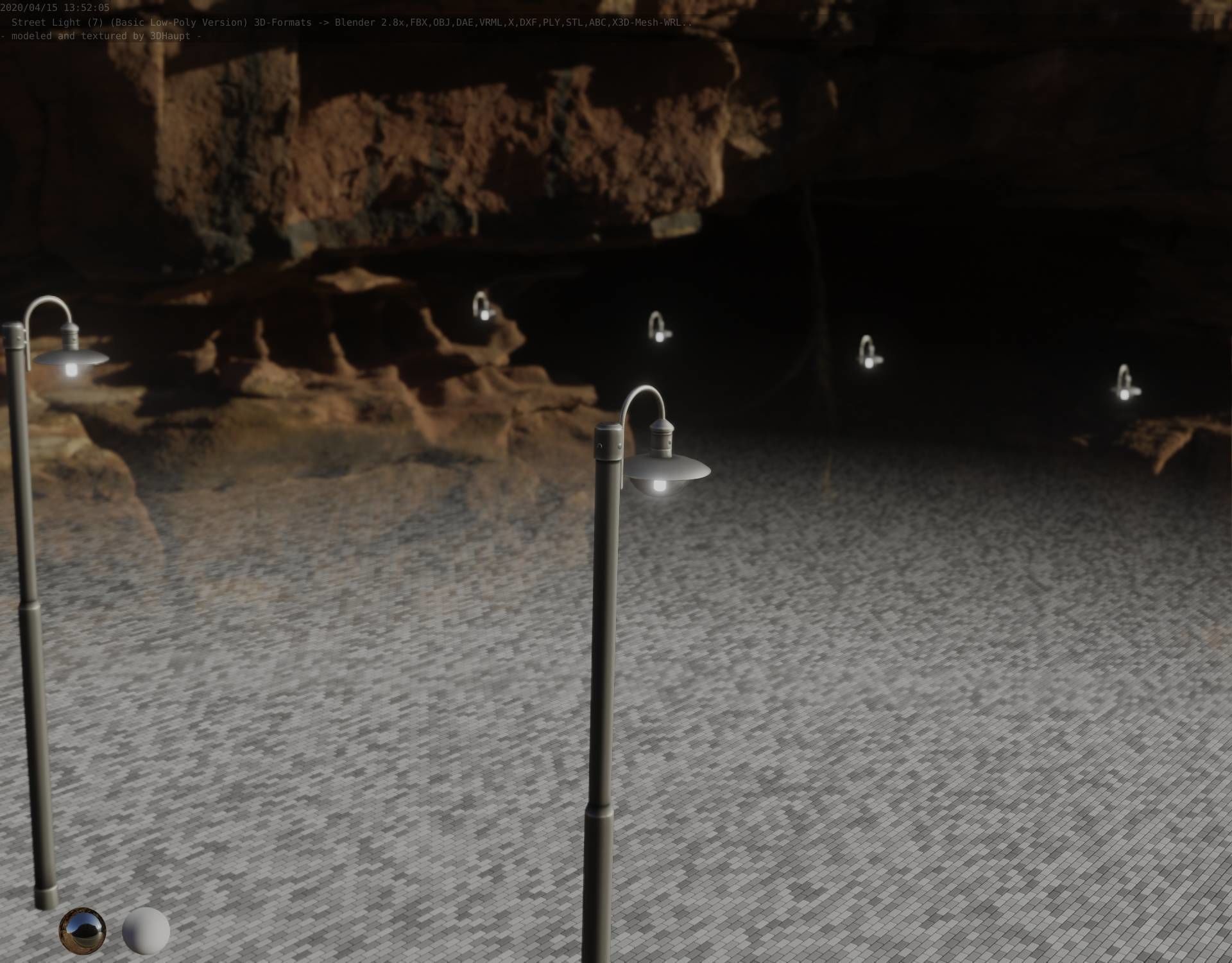 Street Light -7- Basic Version -1 Lamp- Low-poly 3D model_90