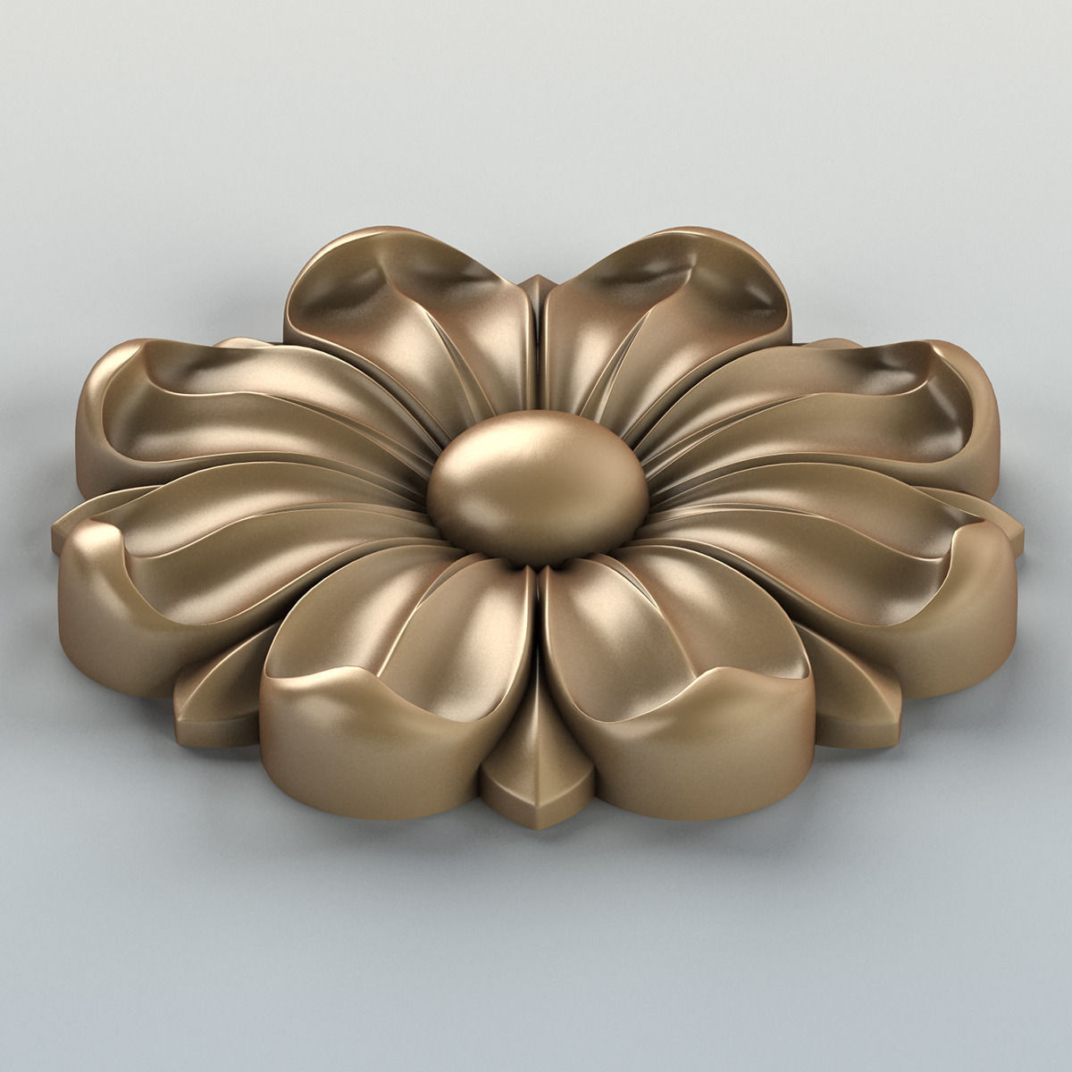 Round rosette 008 3D model_3