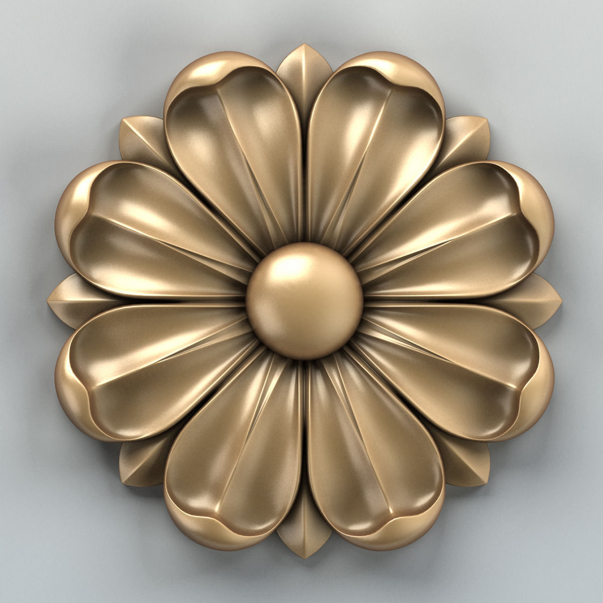 Round rosette 008 3D model_1