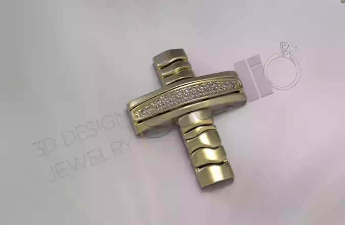 Skeleton bones cross design 3d model