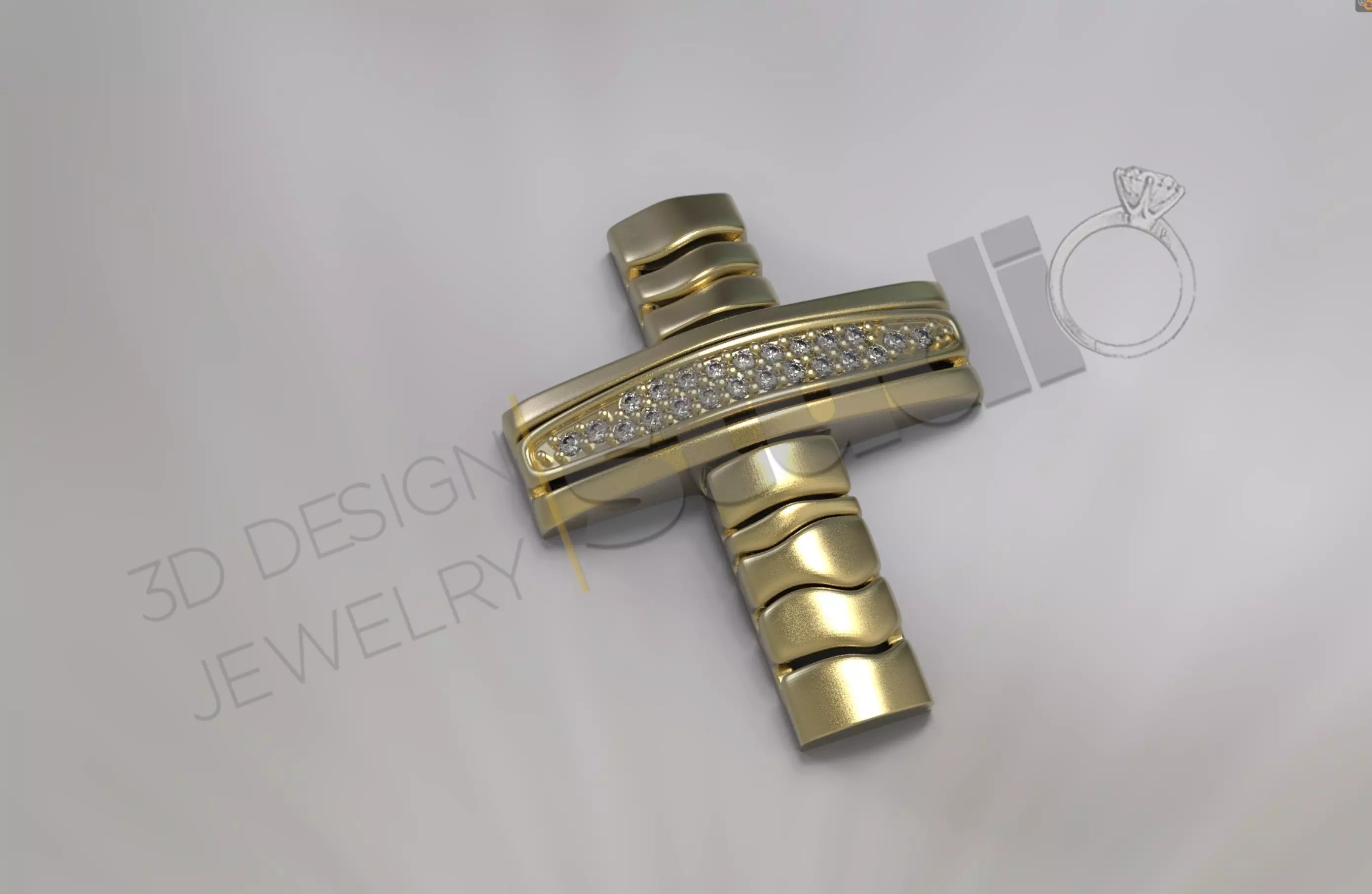 Skeleton bones cross design 3d model 3D print model_0