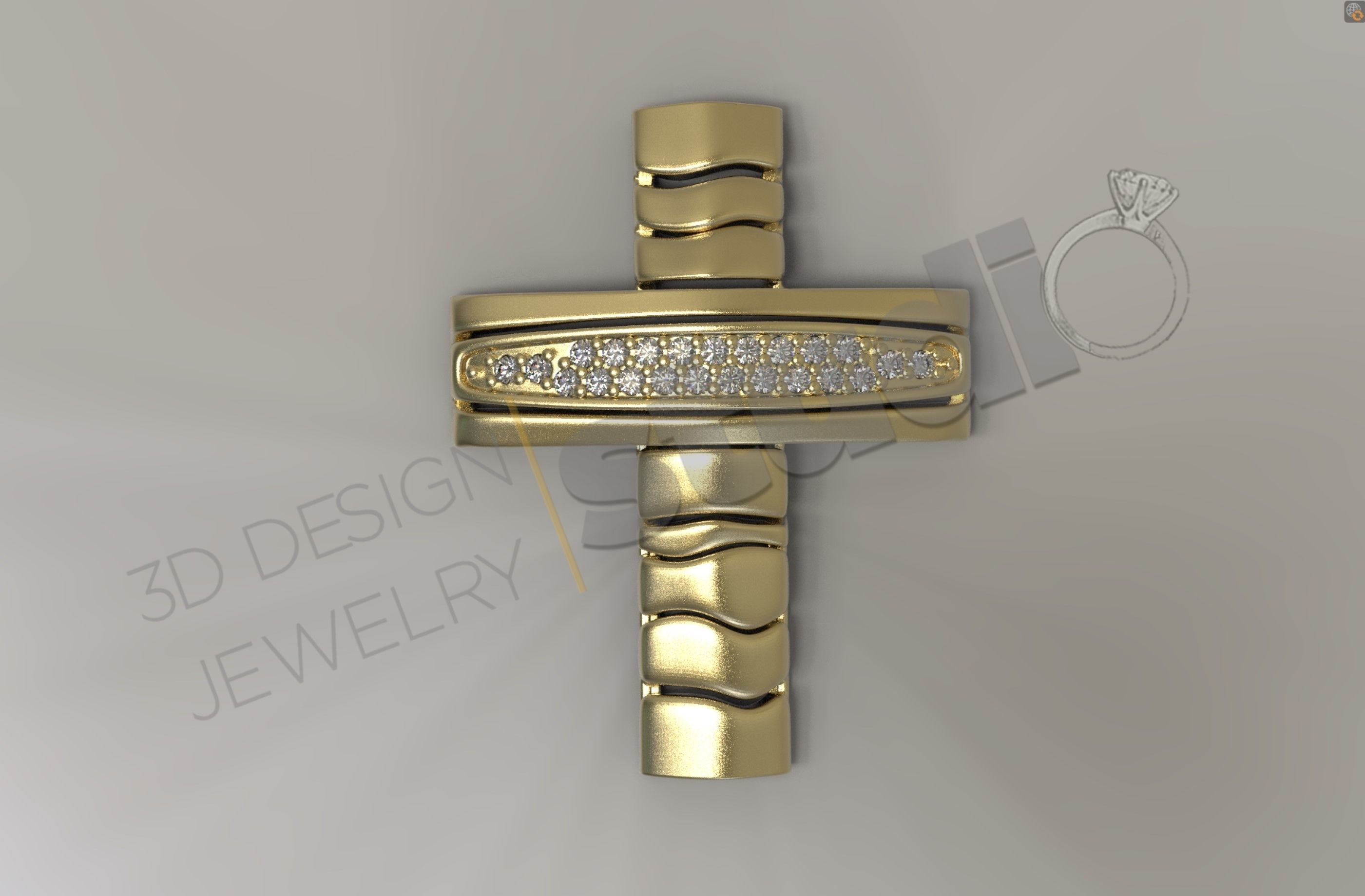 Skeleton bones cross design 3d model 3D print model_3