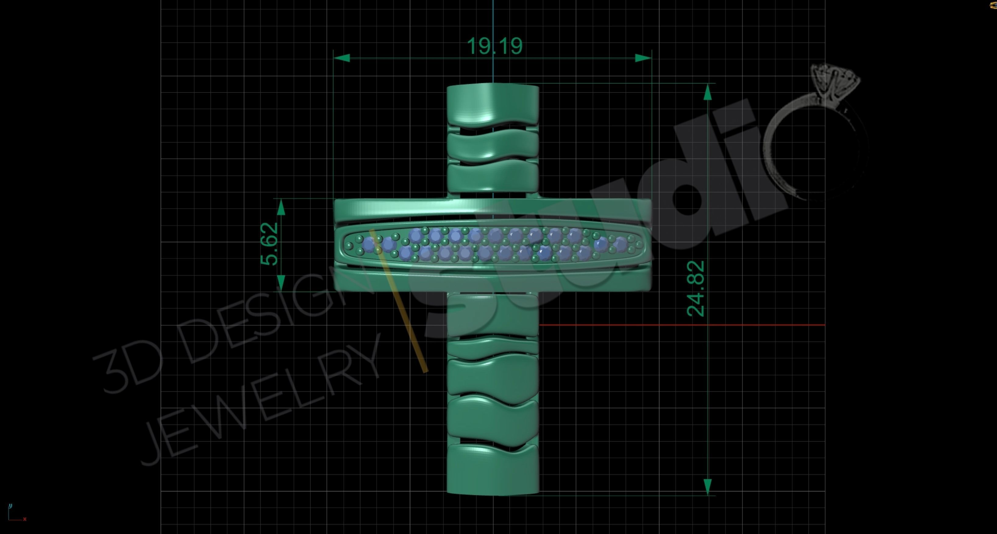Skeleton bones cross design 3d model 3D print model_5