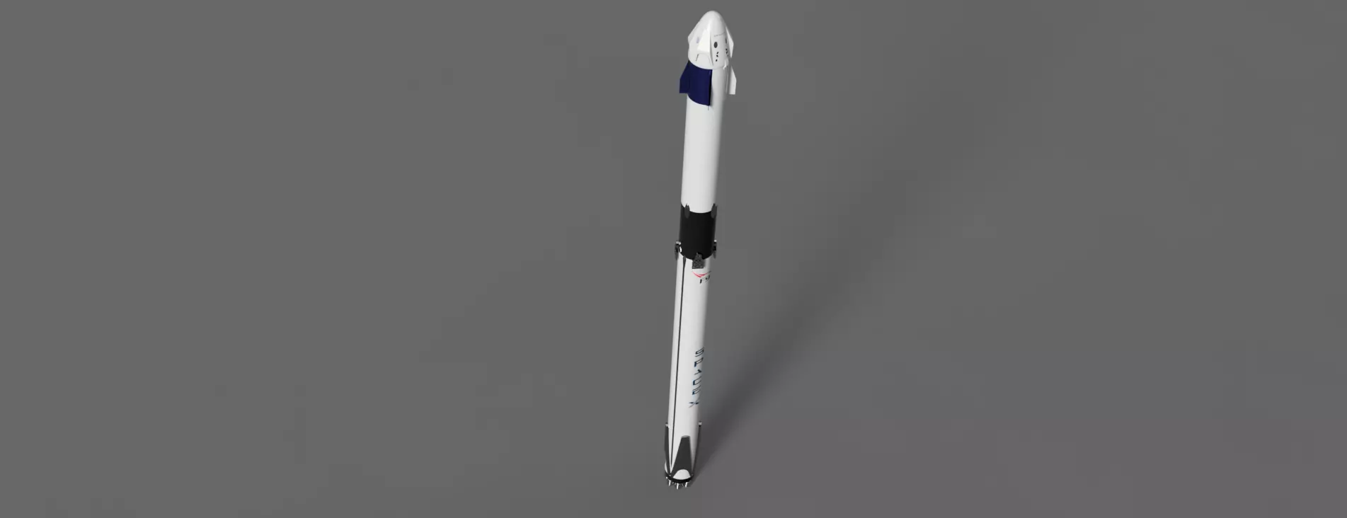 Falcon 9 rocket model Free 3D model_0