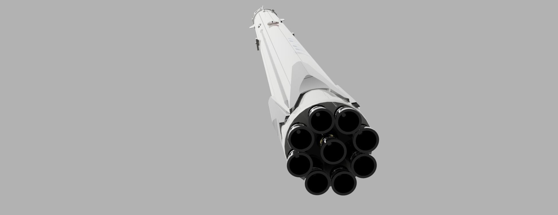 Falcon 9 rocket model Free 3D model_2