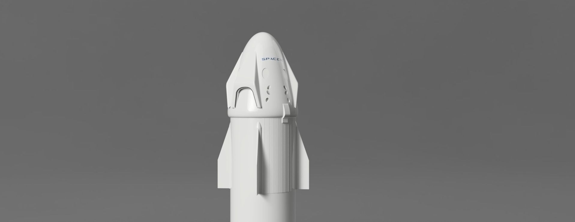 Falcon 9 rocket model Free 3D model_1