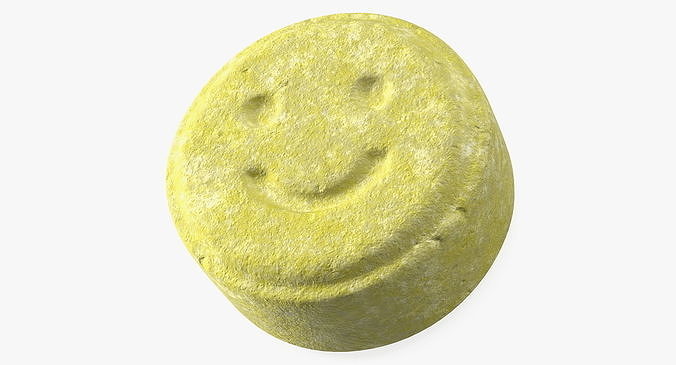 Ecstasy Pill with Smiley  3D model