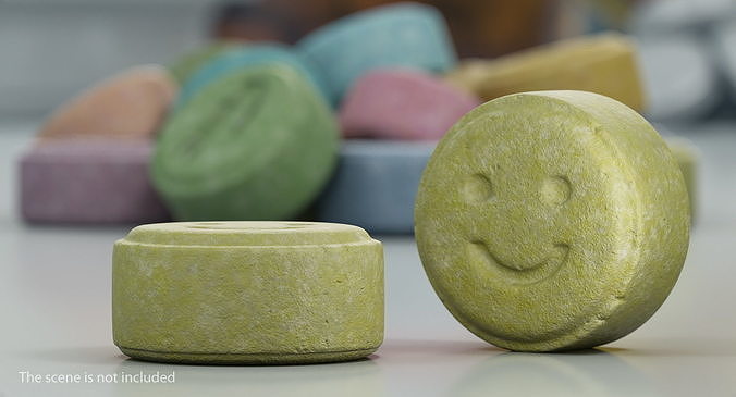Ecstasy Pill with Smiley  3D model 2
