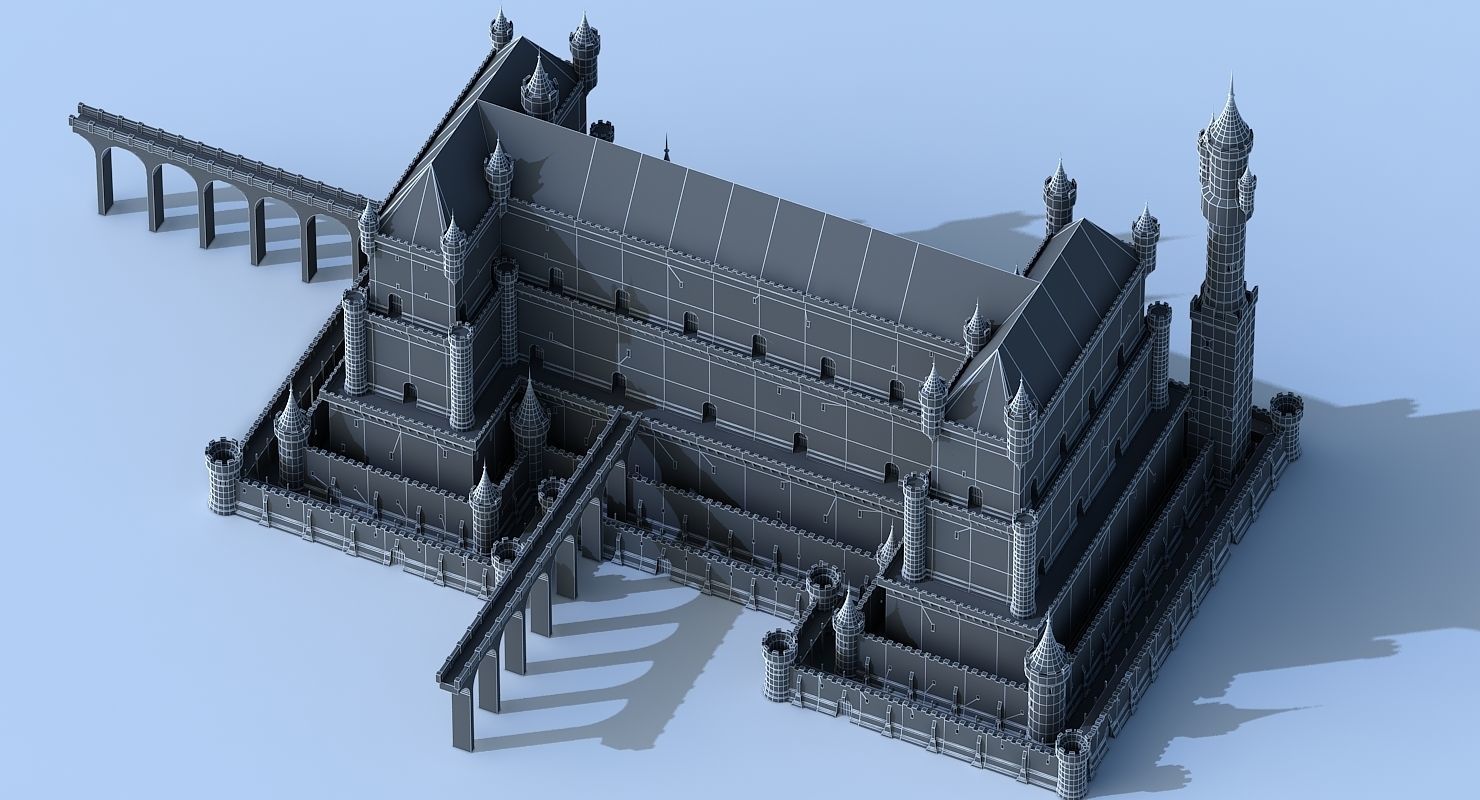Fantasy Castle 004 3D model_7