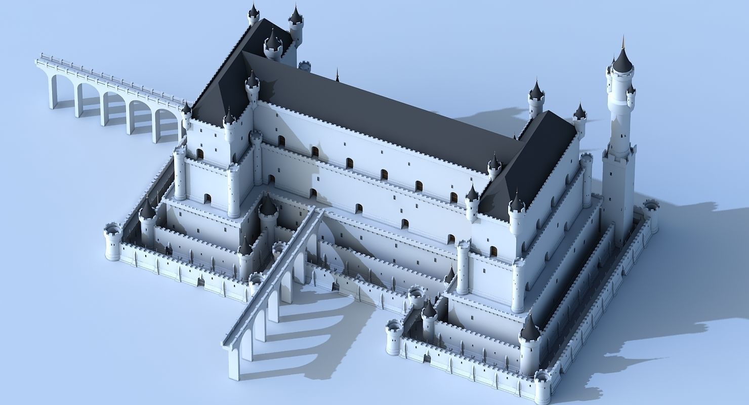 Fantasy Castle 004 3D model_6
