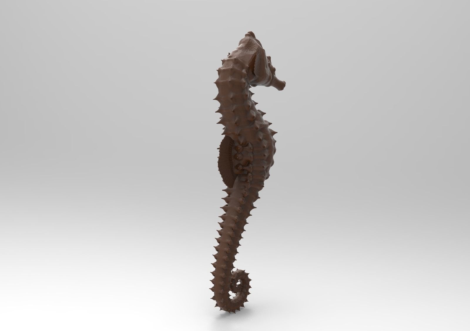 Seahorse chocolate 3D print model_4