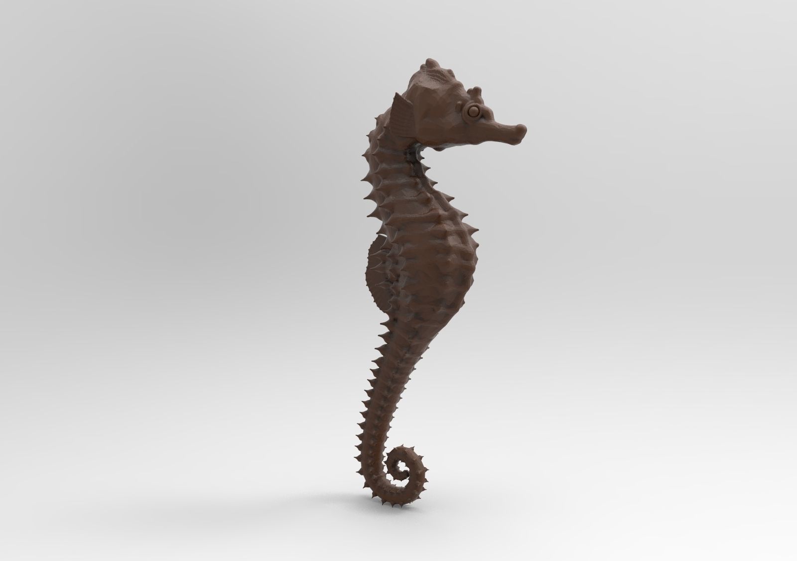 Seahorse chocolate 3D print model_2