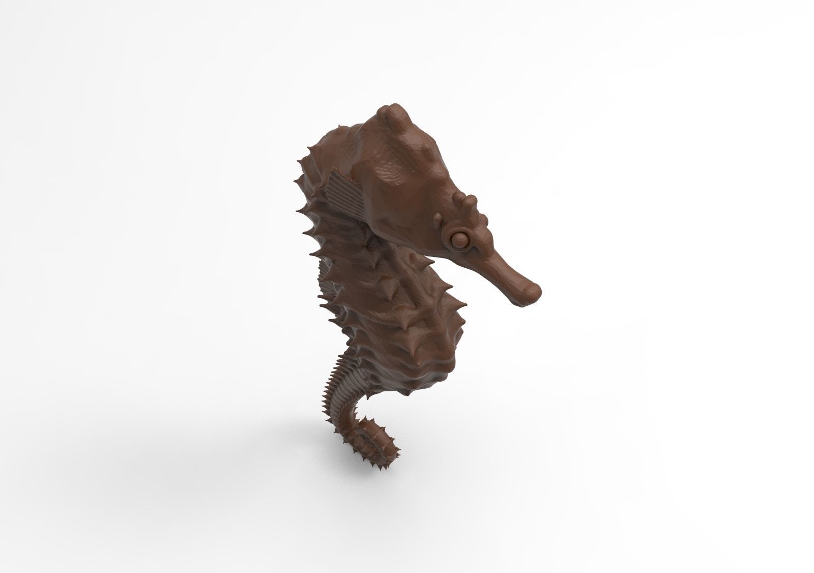 Seahorse chocolate 3D print model_7