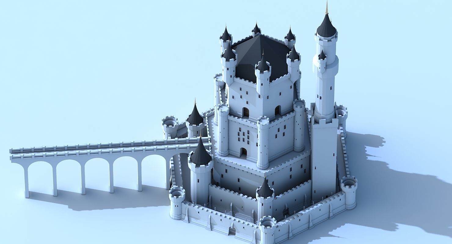Fantasy Castle 006 3D model_5
