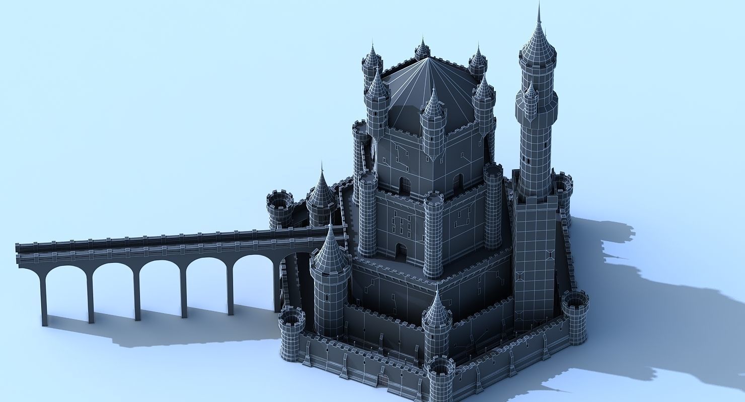 Fantasy Castle 006 3D model_6