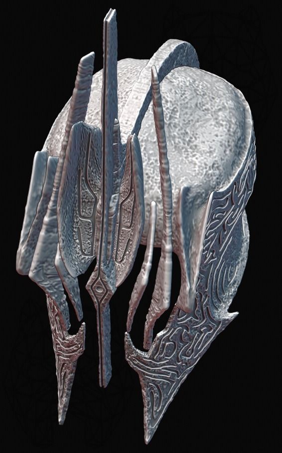 Ringwraith of Forod Helmet 3D print model_8