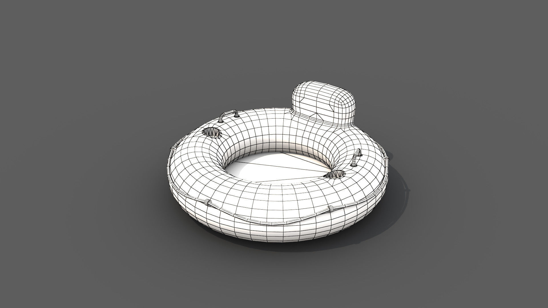 Inflatable Water Wheel  Low-poly 3D model_6