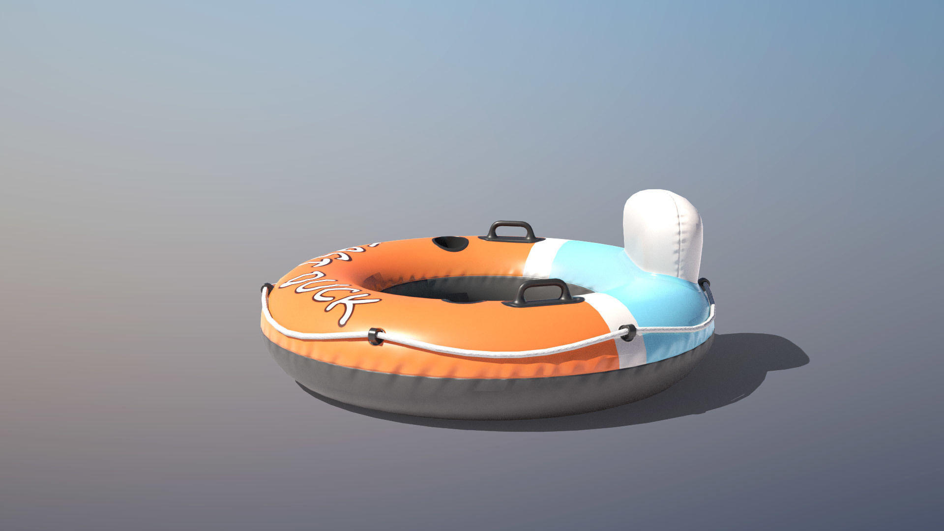 Inflatable Water Wheel  Low-poly 3D model_3