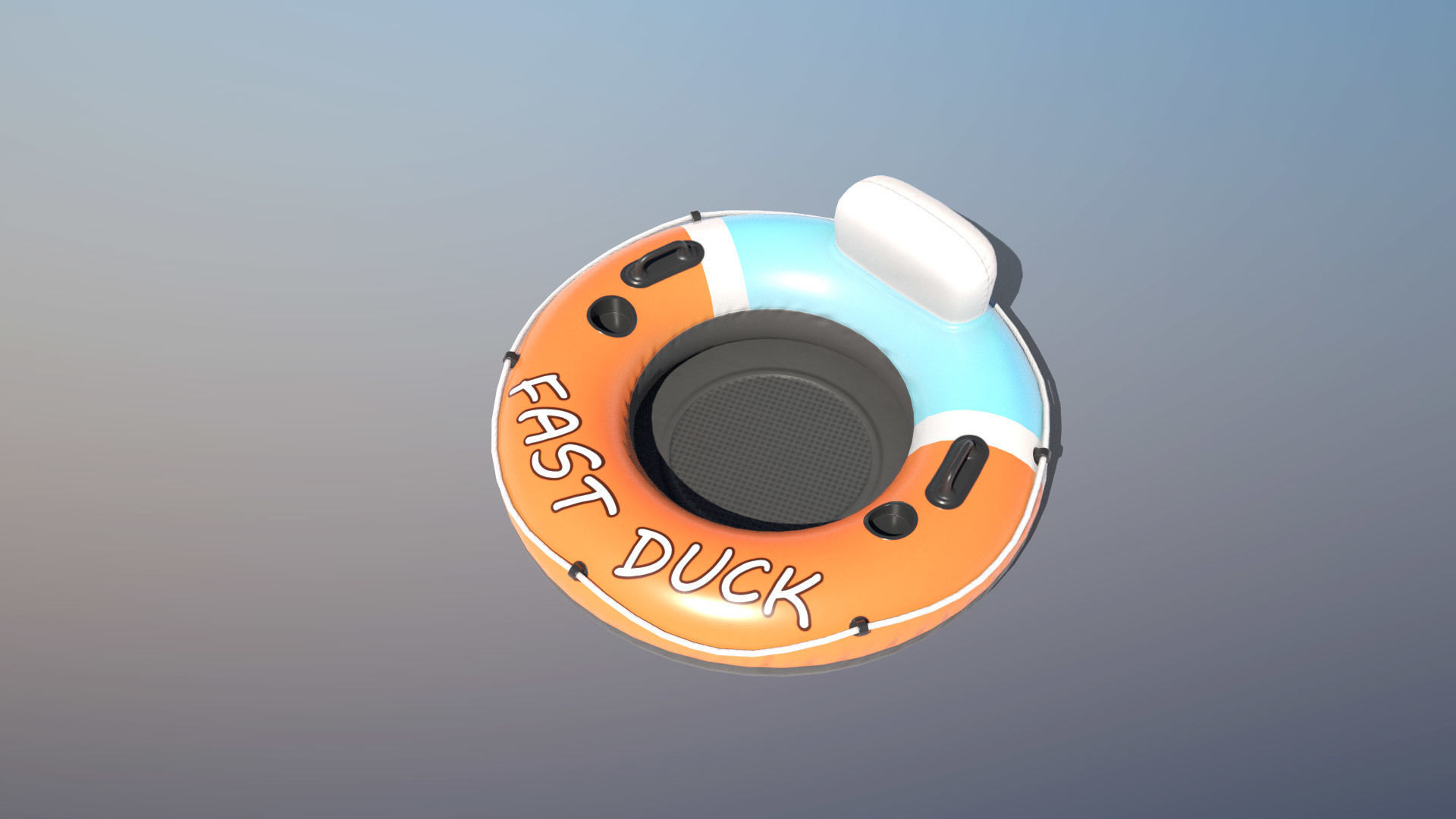Inflatable Water Wheel  Low-poly 3D model_2