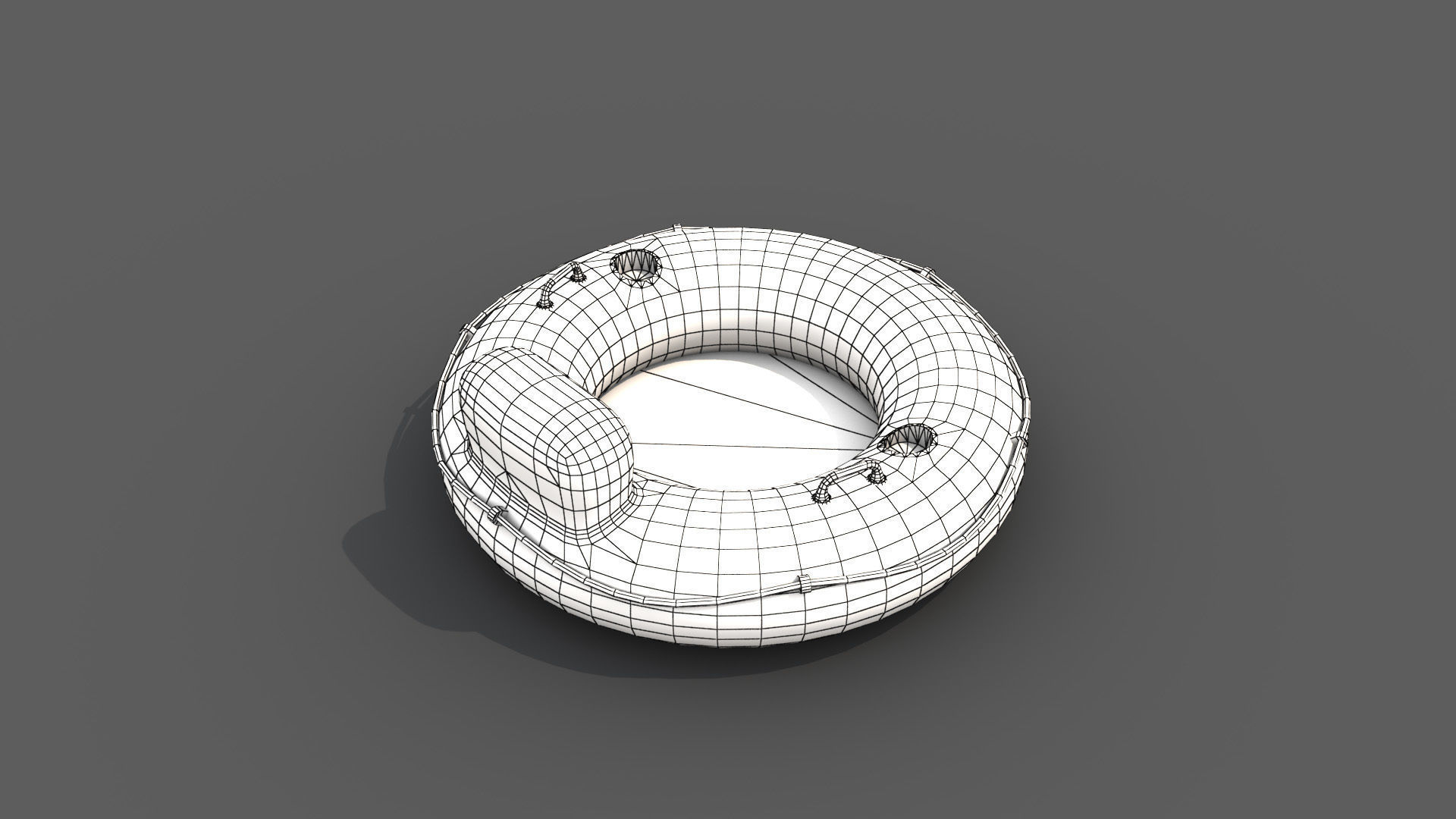 Inflatable Water Wheel  Low-poly 3D model_7