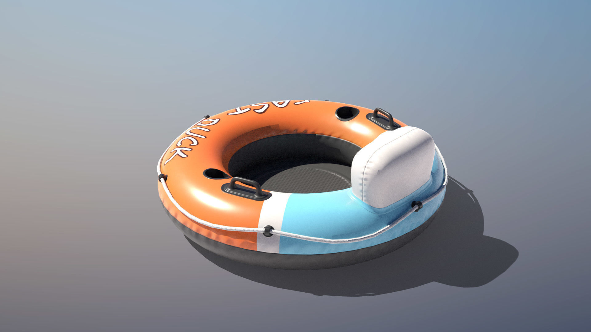 Inflatable Water Wheel  Low-poly 3D model_1