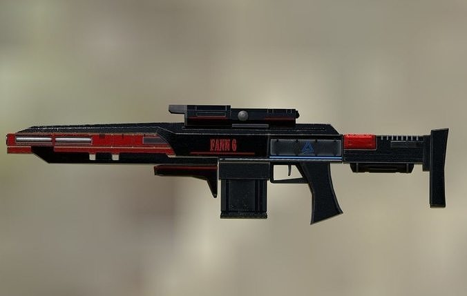FANN 6 rifle Low-poly 3D model