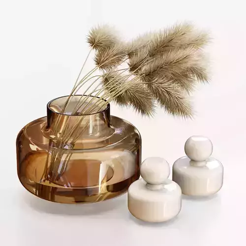 Stylish bouquet with dry spikelets