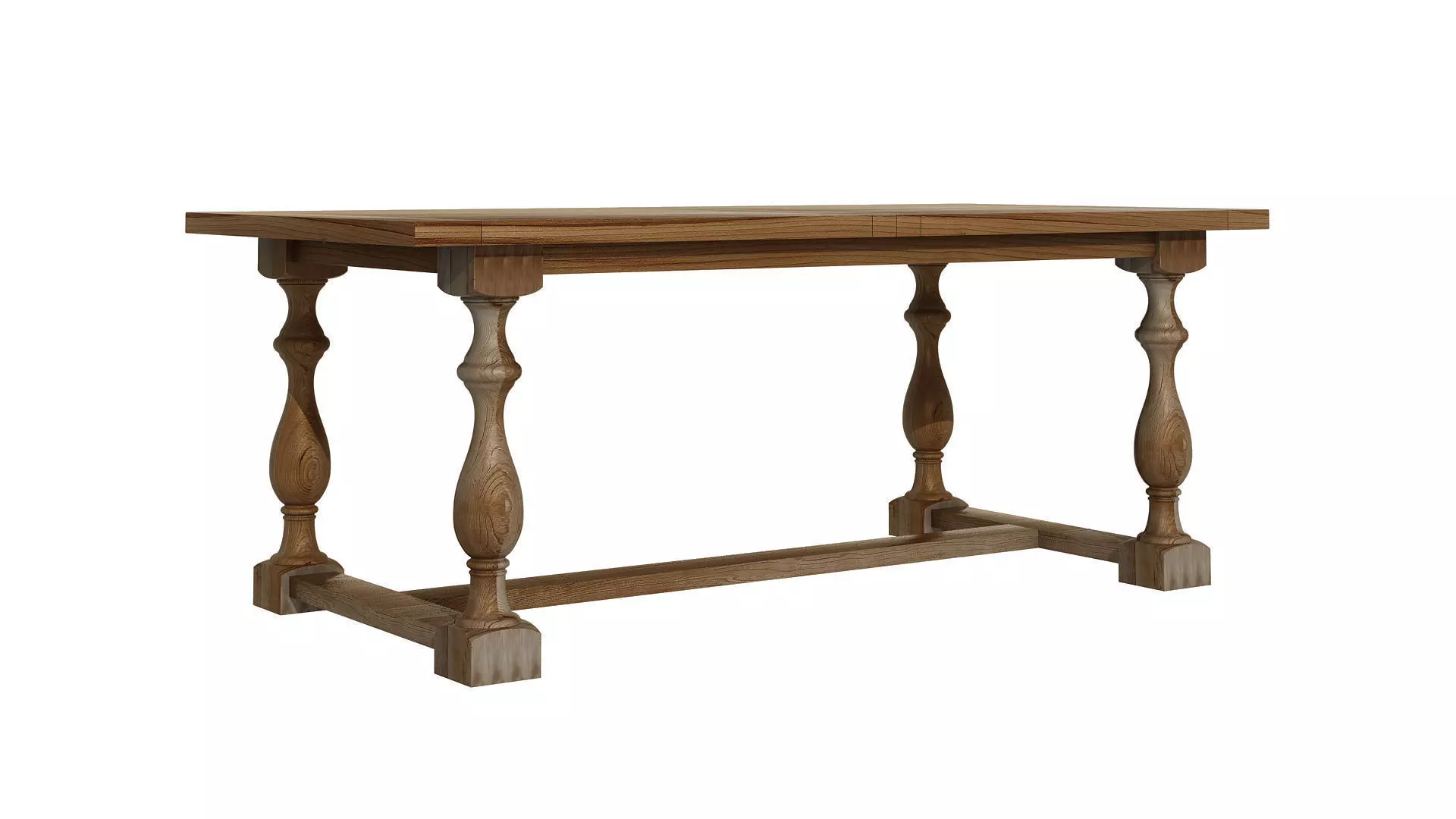 Modern wooden table 341 3D model_0