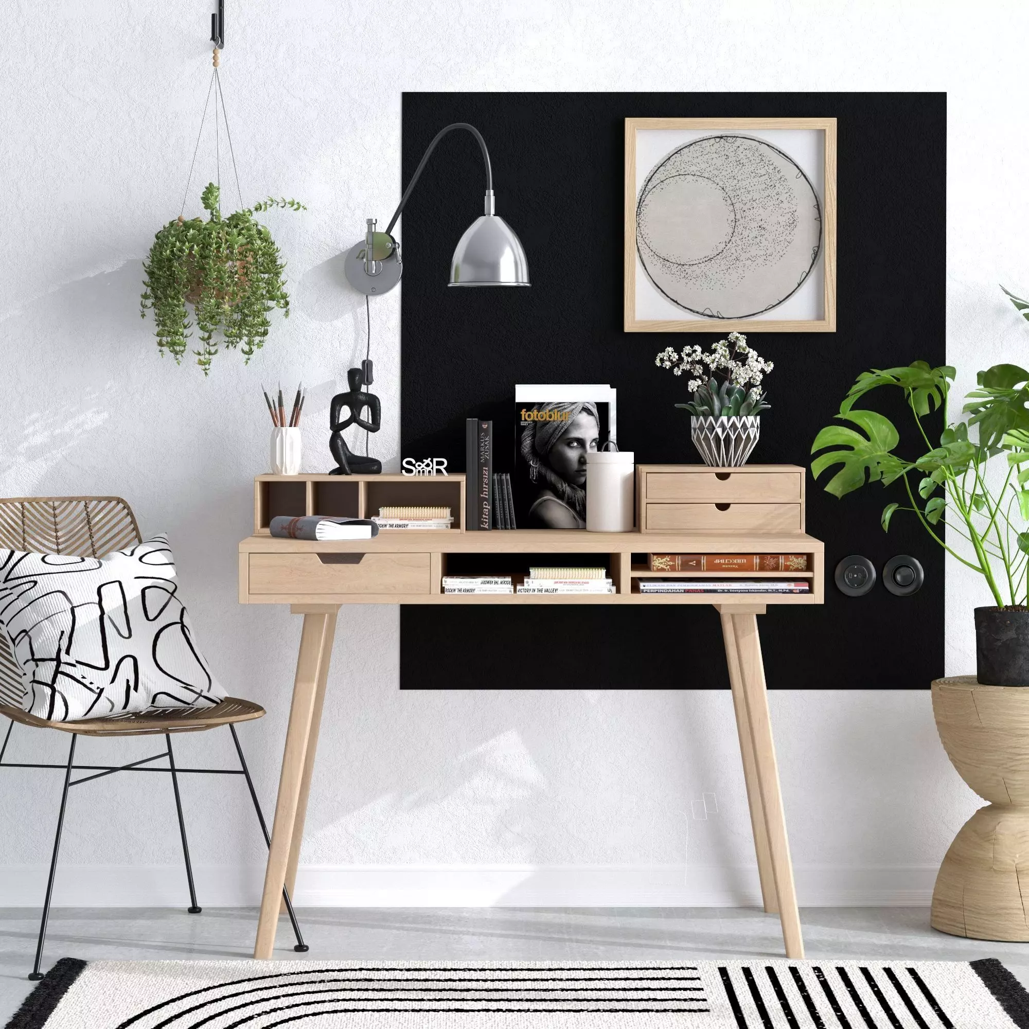 CORONA SCENE 20-Home Office 3D model_0