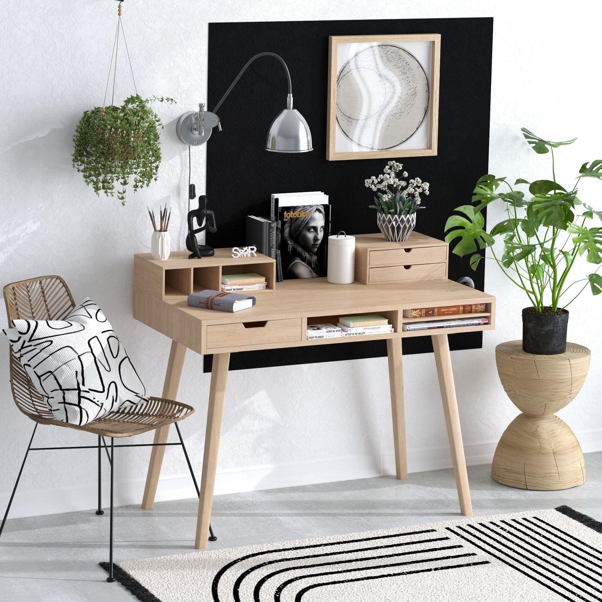CORONA SCENE 20-Home Office 3D model_1
