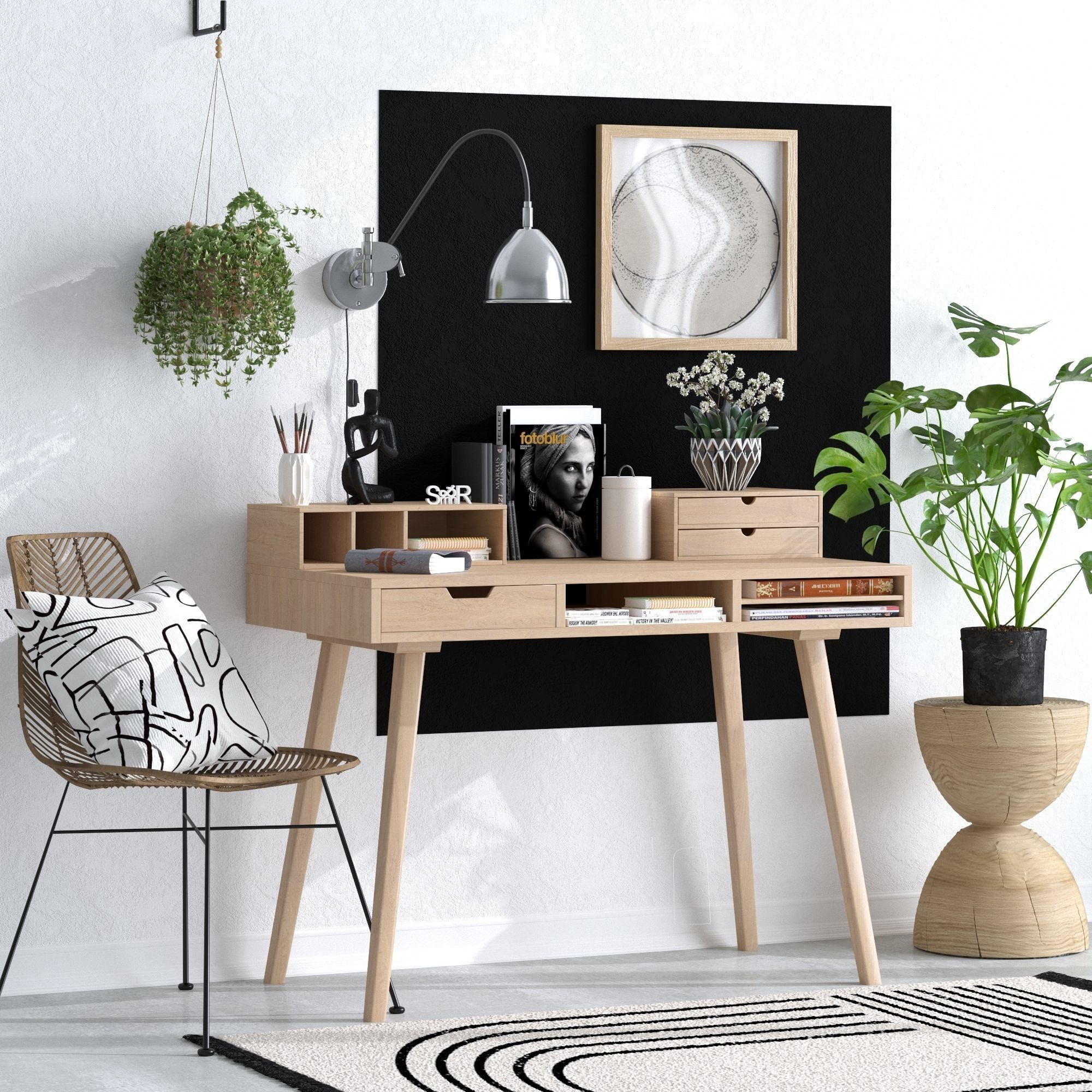 CORONA SCENE 20-Home Office 3D model_2