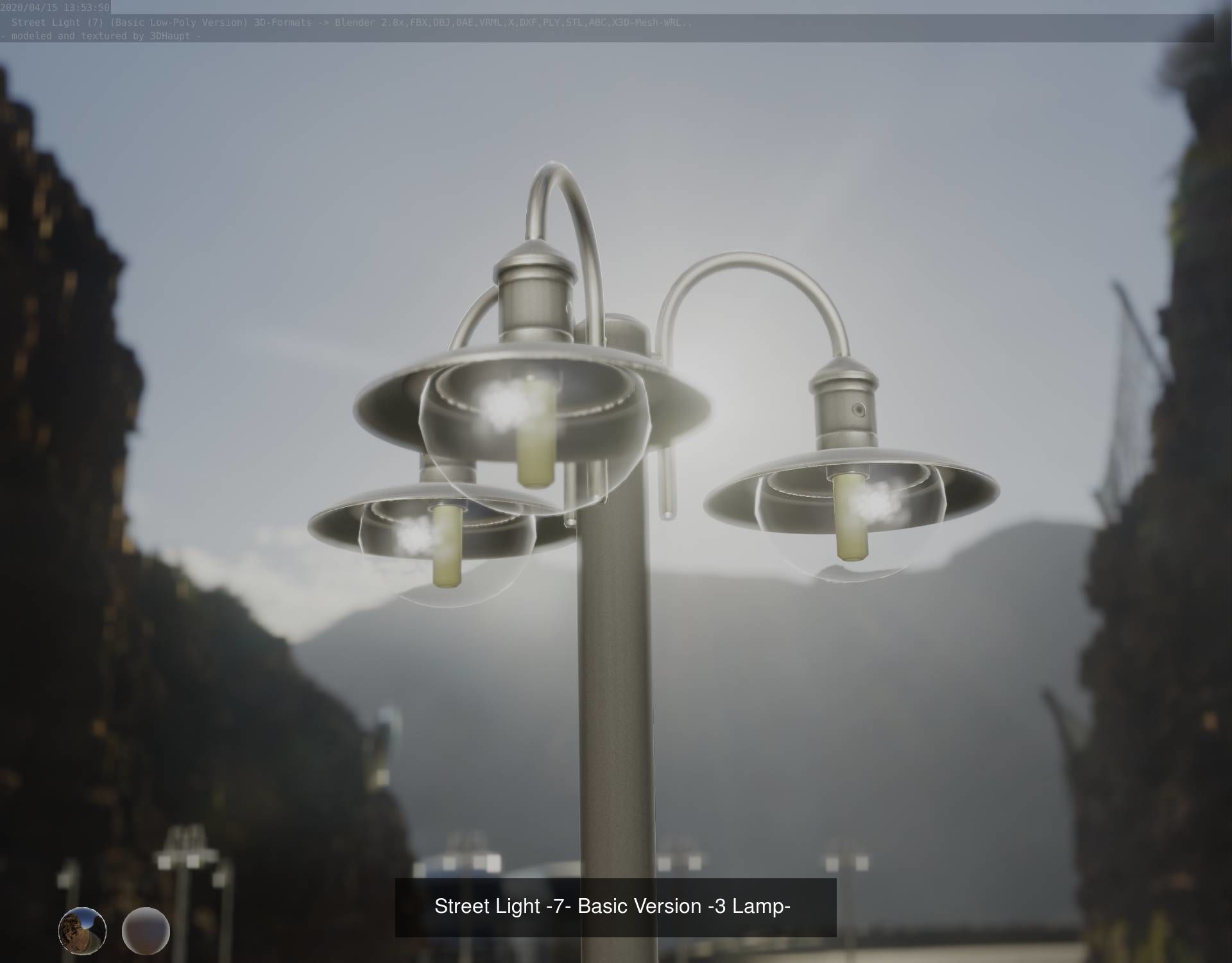 Street Light -7- Basic Version 3D Model Collection_3
