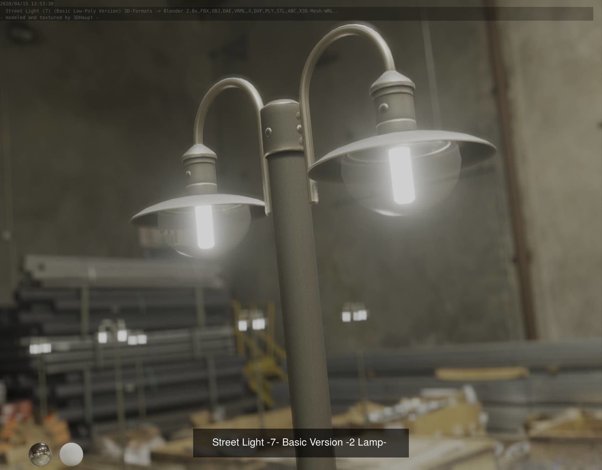 Street Light -7- Basic Version 3D Model Collection_2